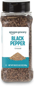 Amazon Grocery, Ground Black Pepper, 18 Oz