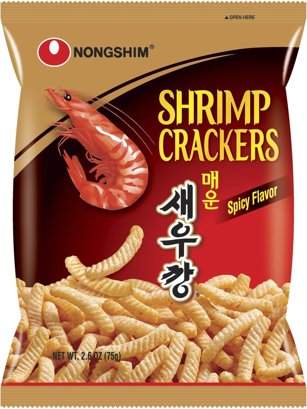 Nongshim Snacks, Spicy Shrimp Crackers, 2.64 Ounce (Pack of 12)