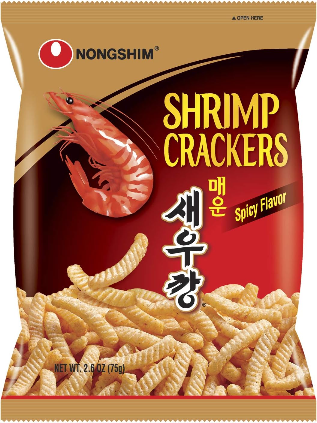 Nongshim Snacks, Spicy Shrimp Crackers, 2.64 Ounce (Pack of 12)