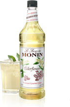 Monin - Elderflower Syrup, Delicate Scent with Floral Sweetness, Great for Cocktails, Lemonades, and Sodas, Gluten-Free, Non-GMO (1 Liter)