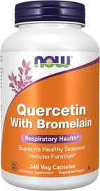 NOW Foods Supplements, Quercetin with Bromelain, Balanced Immune System*, 240 Veg Capsules