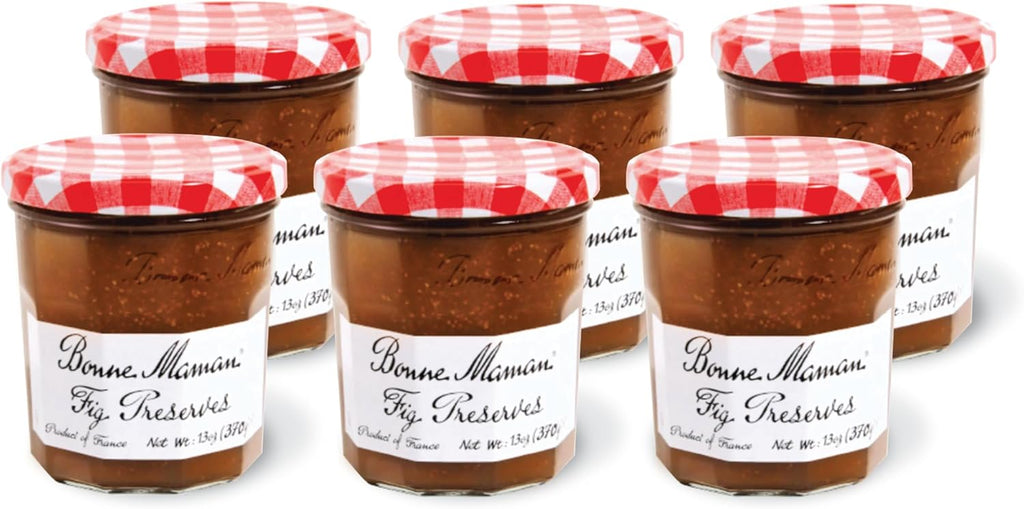 Bonne Maman Fig Preserves, 13 oz Glass Jars (Pack of 6) – Non-GMO, Made with Simple Ingredients