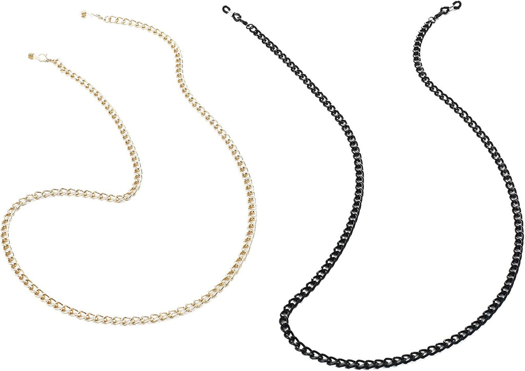 Eyeglass Chain for Men Women, Sunglasses Chain, Reading Glasses Chain, 2 Pcs