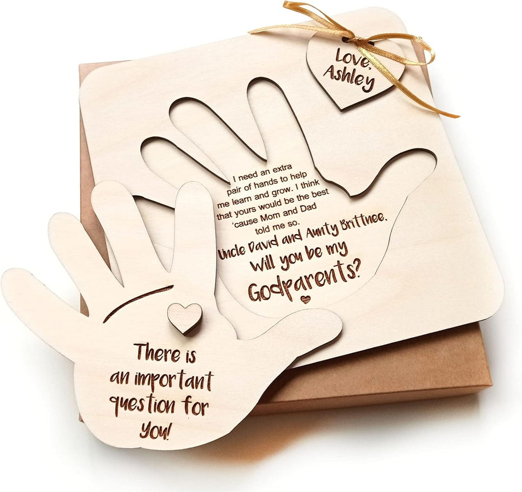Godparents Godmother Godfather proposal gift Baptism Christening invitation Asking ideas From Godchildren