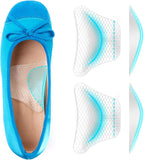 Plantar Fasciitis Relief Arch Support Insert Soft Gel Arch Pad Adhesive Orthotic Shoe Insole for Flat Feet & High Arch Support Cushions for Flats Sandals Trim to Fit - 2 Pairs