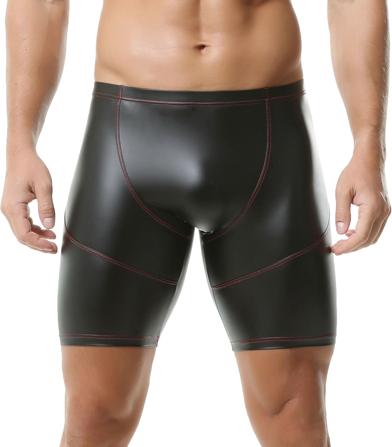 QiaTi Men's Shorts Slim Fit Hot Short Pants Tight Shorts for Holiday Casual Men