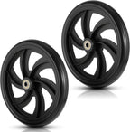 2 Pcs Replacement Wheelchair Wheels for Walkers Rollator Walker Pair of 7.5-Inch Replacement-Wheels Wheelchair Front Wheels Anti Slip Walker Rubber Replacement for Adults, Seniors