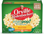 Orville Redenbacher’s Microwave Popcorn SmartPop! Value Size, Butter Flavor, 4g Fiber Per Serving, 2.69 oz., 12-Count