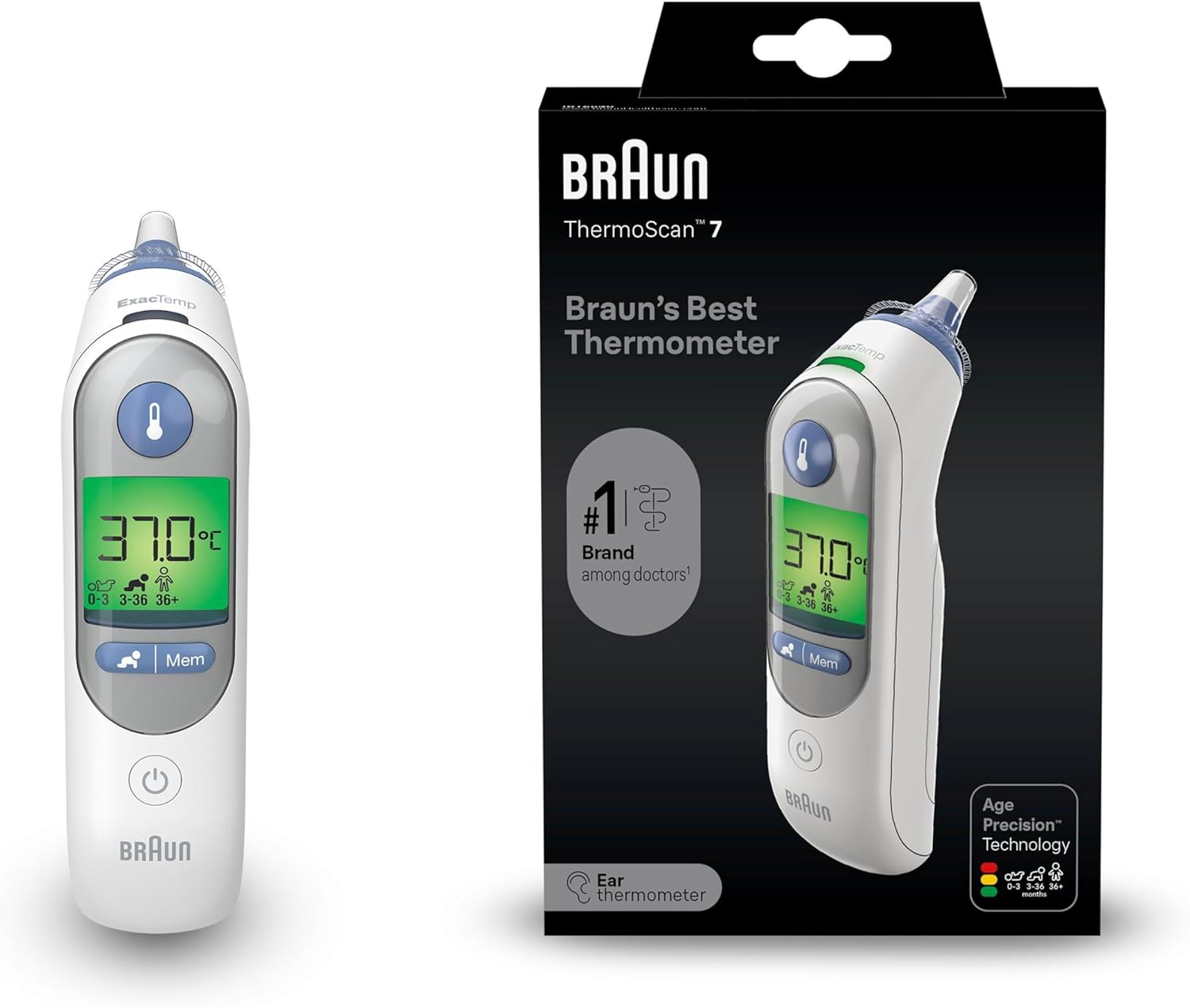Braun Thermoscan 7 IRT6520 Thermometer + Bonus 40 ThermoScan Lens Filters
