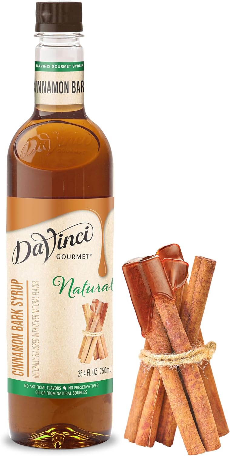 DaVinci Gourmet Naturals Cinnamon Bark Syrup, 25.4 Fluid Ounces (Pack of 1)