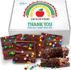 Thank You Teacher 8 Pack Large Gift Basket Care Package Chocolate Brownies Food Gift For Women | Nut Free Dairy Free | Cookies Baked Goods