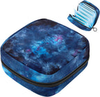1 Pcs Sanitary Napkin Storage Bags Menstrual Cup Pouch Tampon Bags Portable Menstrual Pads Bags Tampon Storage Pouch for Women Girls Feminine Care, Galaxy Tie Dye