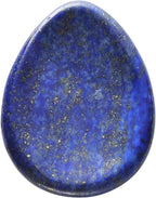 Jovivi Thumb Worry Stone - Palm Stones Pocket Natural Chakra Reiki Healing Crystals Therapy Geometry - Lapis Lazuli