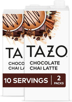 TAZO Chocolate Chai Latte, Flavored Black Tea Concentrate, 32 Fl Oz Carton (Pack of 2)