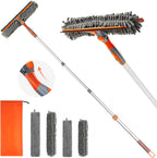 Eazer 65'' Squeegee Window Cleaner 2 in 1 Rotatable Window Cleaning Tool Kit with Telescopic Pole, Window Washing Equipment with Bendable Head for Indoor/Outdoor Window and Car Glass - EAW01 Pro