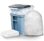 Plasticplace 65 gallon Trash Bags │ 1.5 Mil │ Clear Heavy Duty Garbage Can Liners │ 50” x 48” (50Count)