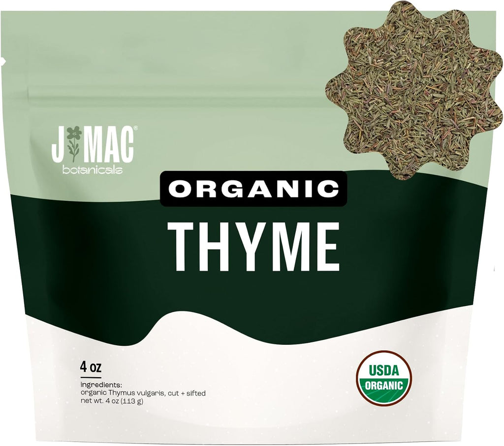 J Mac Botanicals Organic Thyme - 4 oz
