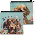 Cute Puppy Sanitary Napkin Storage Bag,Portable Period Bag for Girls Women,Sanitary Napkin Period Pad Pouch Tampon Holder for Purse,Mini Make Up Bags