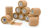 OK TAPE Self Adherent Cohesive Bandages Wrap 12Packs, 2 Inches X 5 Yards, Non-Woven Self Adhesive Athletic Sports wrap Tape, Vet Wrap Bandages Tape, for Thumb Finger Wrist Ankle (Beige)
