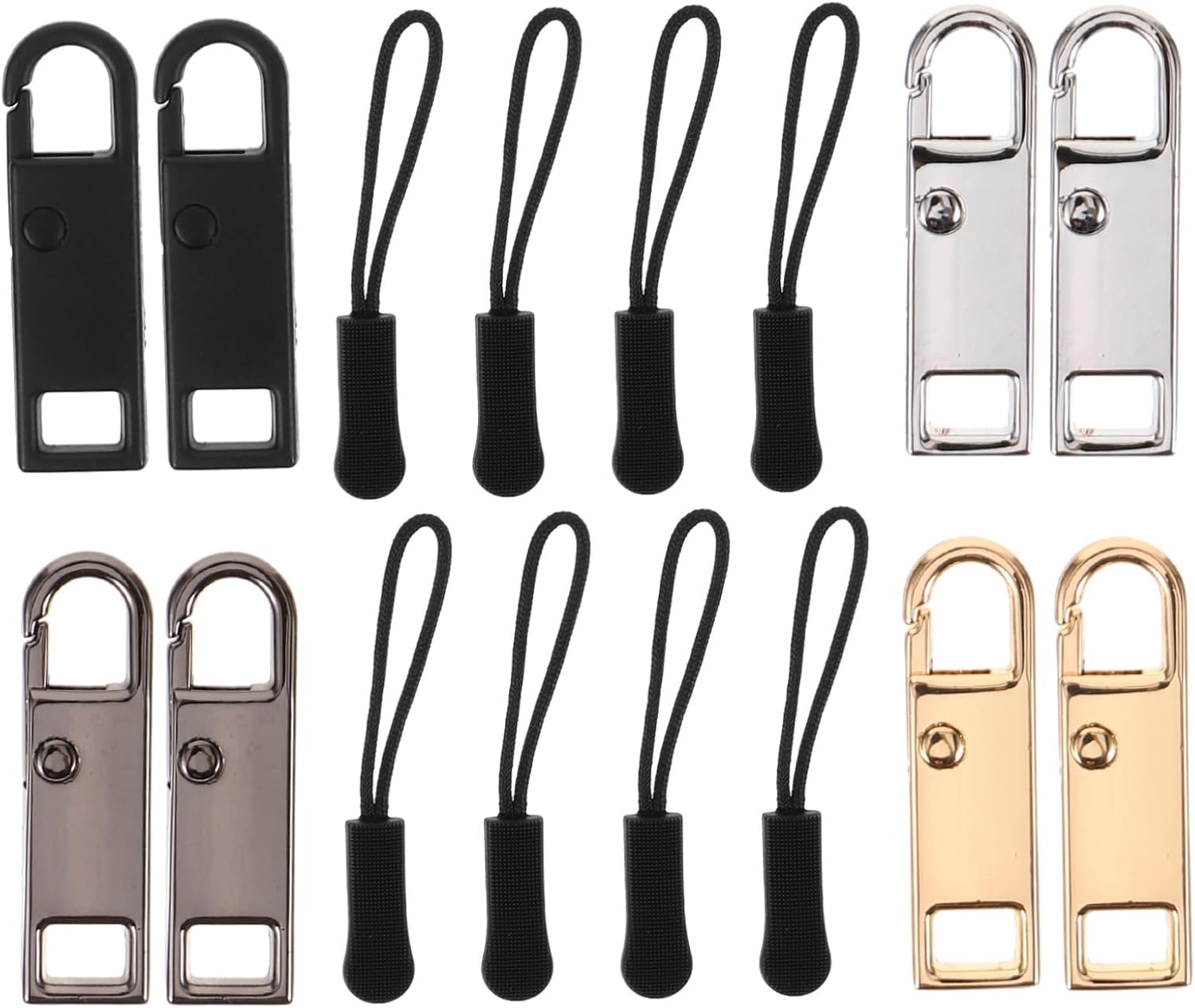 Gatuida 1Set Zipper Pull Replacement for Bags Backpacks and Coats Easy Installation Detachable Design for Zipper Head and Daily Use