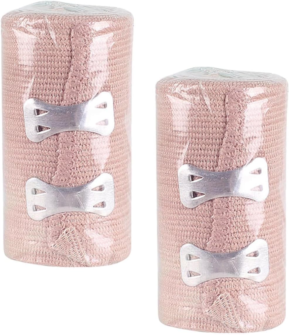 ABOOFAN 2pcs Elastic Band Wrap for Sports Guard, Breathable High Elasticity Body and Limb Support Straps 7.5cm X 4.5m, Sweat-Absorbent Compression Wraps for Athletic Injury Prevention