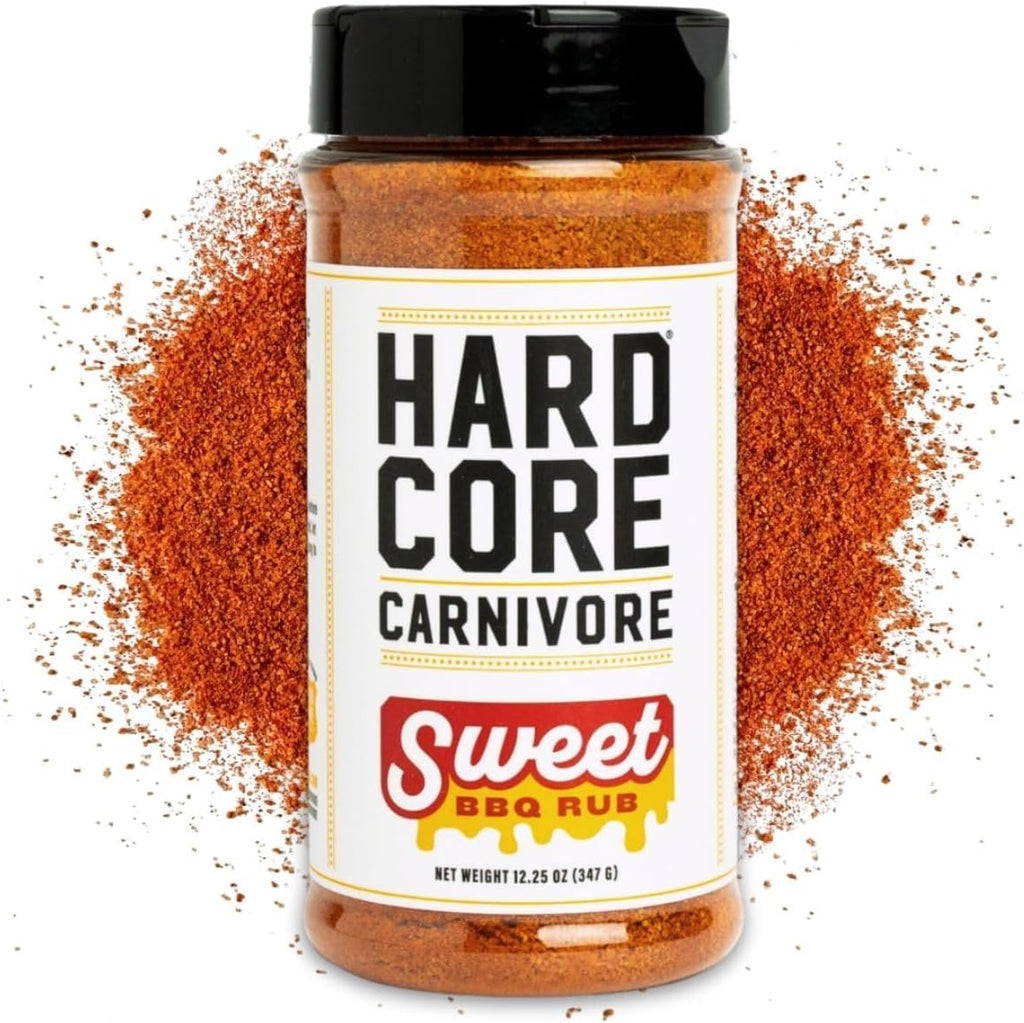 Hardcore Carnivore Sweet BBQ Seasoning (12.25 oz Shaker) Texas-Made Bold, Sweet BBQ Rub for Grilling Ribs, Pork, Chicken and More