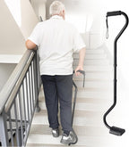 Stairs Walking Stick for Elderly and Disabled, Walking Cane for Stairs with Leg Lifter, Adjustable Stair Climbing Cane for Seniors and Adults
