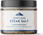 Portland Salt Co. Steak Salt & Spice Blend – SPG Seasoning - Savory Mix of Sea Salt, Pepper & Garlic - Signature All-Purpose Gourmet Rub - Non-GMO, 4 Oz (Pack of 1)