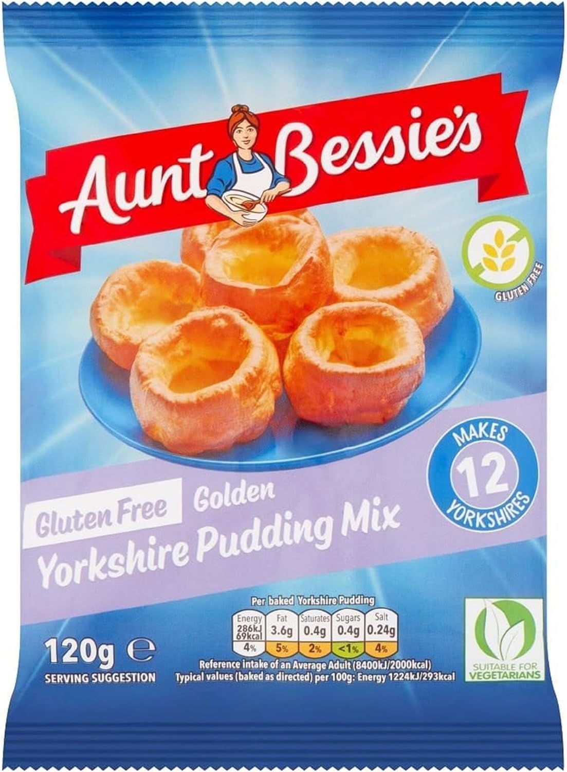 Aunt Bessie's Gluten-Free Yorkshire Pudding Mix 120g (Pack of 1)