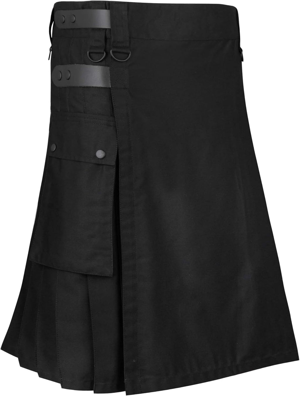 Men's Black Kilt Utility Scottish Cotton Kilts