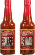 Marie Sharp’s BEWARE Comatose Heat Level Habanero Pepper Sauce, 10 oz | Extreme Heat Hot Sauce from Belize | All-Natural, No Preservatives | For Serious Chiliheads Only (Pack of 2)