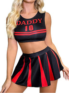 SHENHE Women's Cheerleader Costume Football Lingerie Outfits Uniform Cosplay Lingerie Set