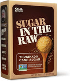 In The Raw Granulated Turbinado Cane Sugar, 2 lb Box, Pure, All-Natural Turbinado Sugar, Non-GMO Project Verified, Kosher, Vegan and Gluten Free