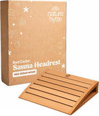 Red Cedar Sauna Headrest - Ergonomic Neck Support Pillow - Premium Red Cedar Wood - Natural Aroma - Elegant Gift-Ready Packaging