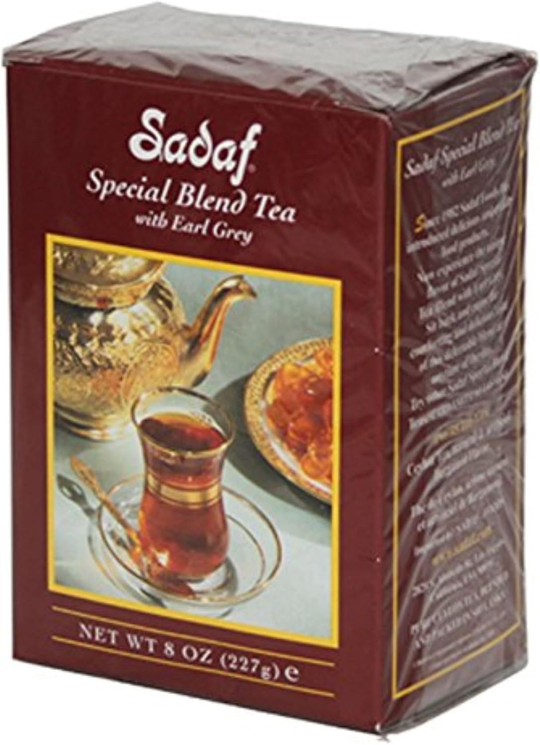Sadaf Earl Grey Tea | Loose Leaf Special Blend Earl Grey Ceylon Black Tea | Product harvested in Sri Lanka | 8 Oz Box
