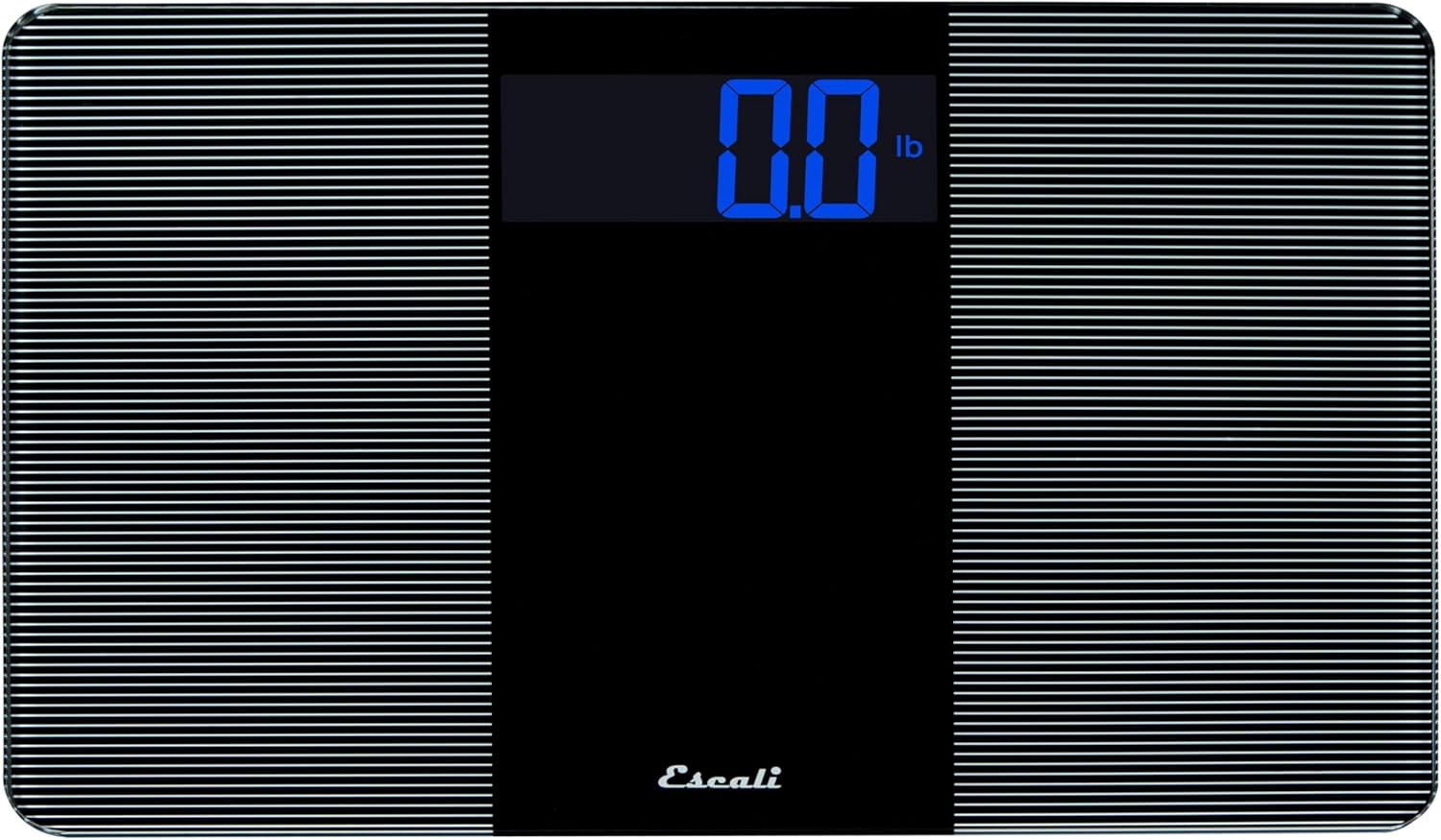 Escali Extra Wide Digital Bathroom Scale for Body Weight with Wide Platform for Natural Stance and Stability, High Capacity of 400 lb, Batteries Included