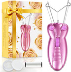 Electric Women Facial Hair Remover, EC VISION Ladies Beauty Epilator Trimmer Facial Cotton Threading Hair Shaver (Pink)