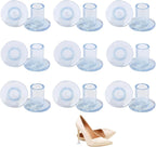 High Heel Protectors,9 Pairs Clear Heel Stoppers for Grass,Heel Replacement Tips for Wedding Mates Bridesmaid,Heel Caps,Heel Protectors for High Heels