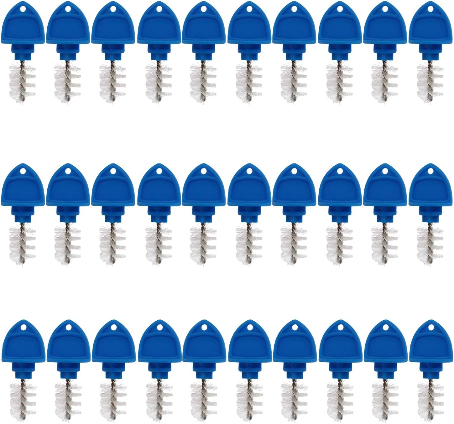 Beer Plugs Tap Brush,30 Pack Beer Faucet Tap Cleaning Plug Brush For Draft Beer Faucet Cap (Blue)