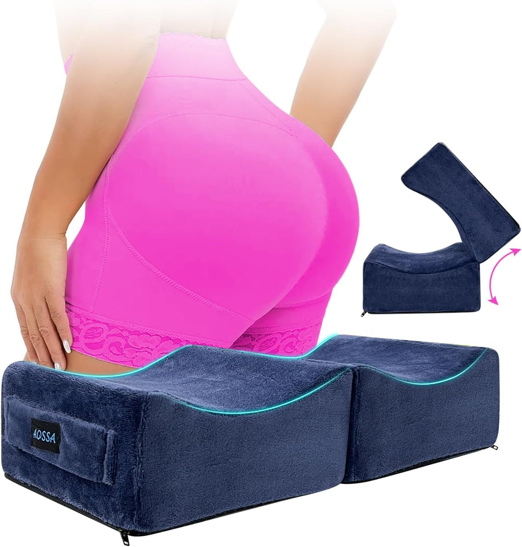 AOSSA Brazilian Butt Lift Pillow, BBL Pillow After Surgery for Butt Sitting, BBL Supplies Post Surgery, Booty Pillow for Home, Office Chair, Driving Car – Butt Lift & Recovery Foam Support Cushion