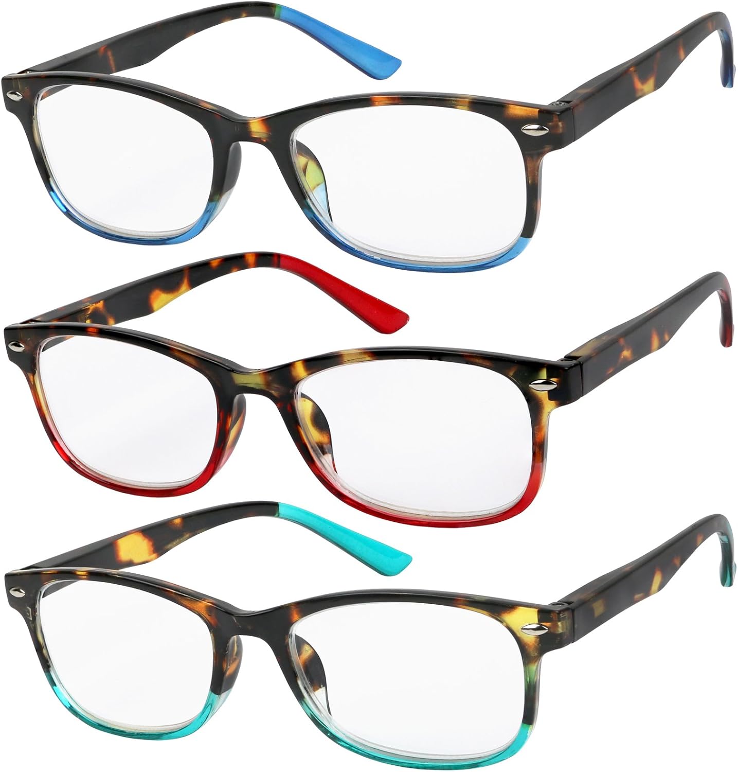 Success Eyewear Reading Glasses Set of 3 Great Value Spring Hinge Readers Men and Women Glasses for Reading