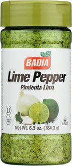 Badia Lime Pepper Seasoning, Kosher, Halal, Gluten Free, 6.5 Ounce (Pack of 6)