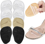 Ball of Foot Cushions, Metatarsal Pads Women, Forefoot Pads Stop Feet from Sliding Forward, Non-Slip Weight Shifting Comfort Insoles Inserts Pad for High Heel Shoes, Metatarsalgia Pain Relief（4 Pairs