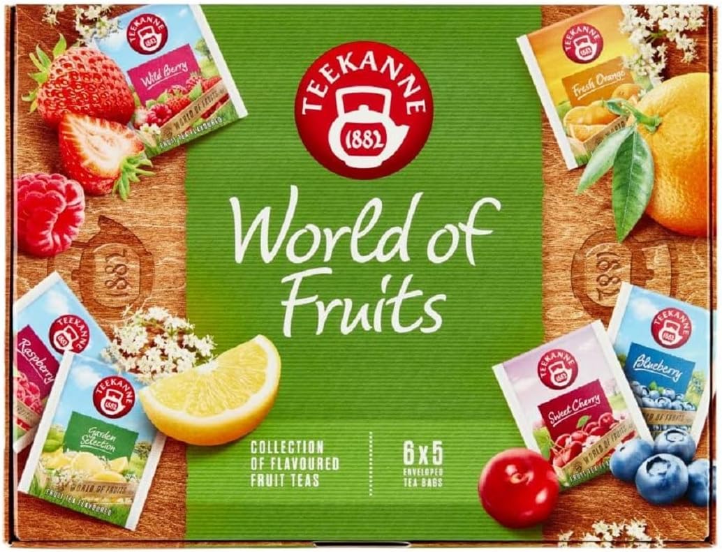 Teekanne World of Fruits Fruit Tea Selection Box 6 Flavours 5 Teabags of Each 2022