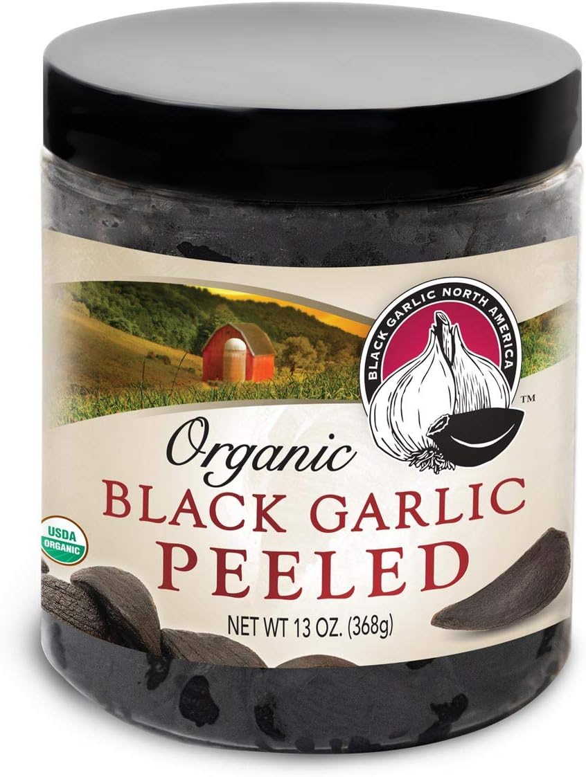 Organic Peeled Black Garlic Cloves - 13oz - Kosher Certified