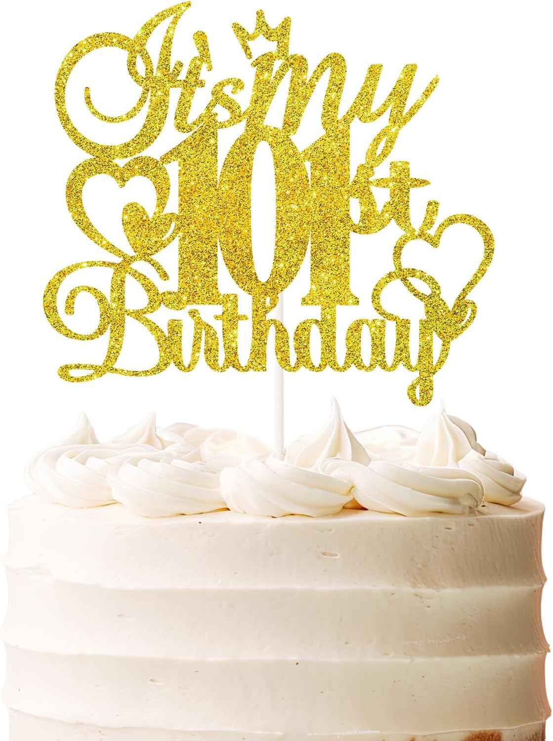 It's My 101st Birthday Cake Topper - Gold Glitter Happy 101st Birthday Cake Decor - 101 and Fabulous,Cheers to 101 Years Old Birthday Party Supplies