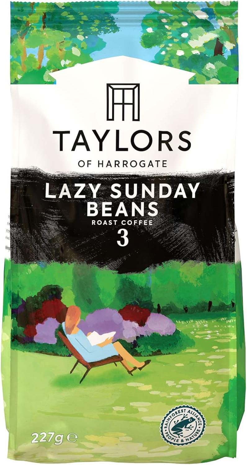 Taylors of Harrogate Lazy Sunday Whole Beans Coffee 227 g (Pack of 6)