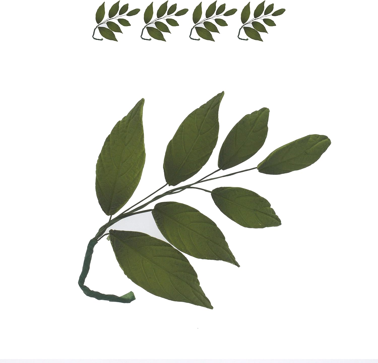 Global Sugar Art Dark Green Leaf Sugar Cake Flower Sprays, 4 Count by Chef Alan Tetreault