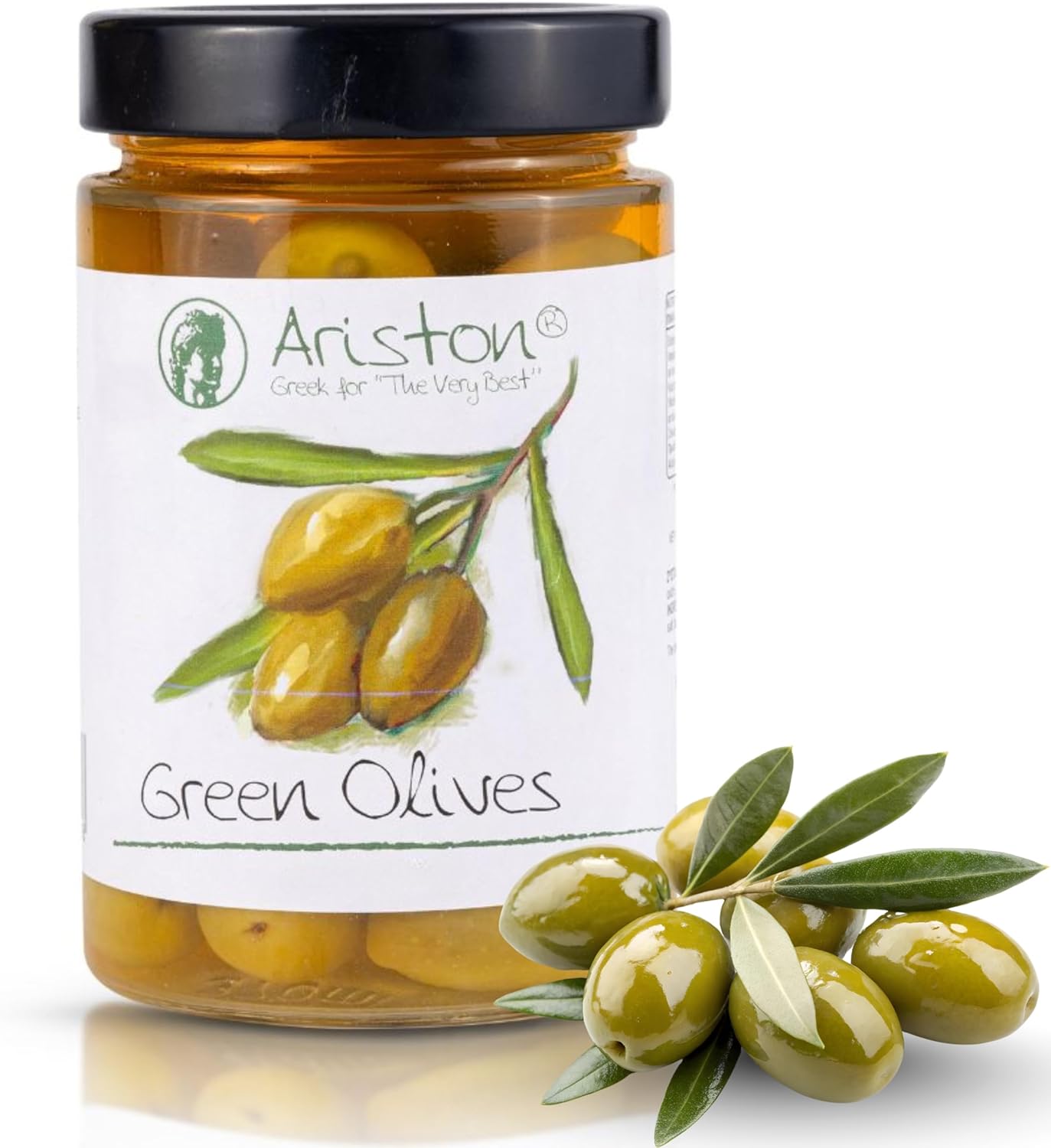 Ariston “The Very Best” Greek Gourmet Olives | Premium Handpicked | Rich in Polyphenols, Oleic Acid & Vitamin E | Natural Antioxidants | Green Olives