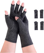Donfri 2 Pairs Arthritis Compression Gloves Fingerless Gloves for Women Men,Arthritis Pain Relief,Rheumatoid Arthritis,Osteoarthritis, Raynauds, Carpal Tunnel Relief (Anti-Slip, S)